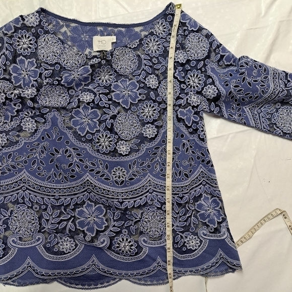 ANTHROPOLOGIE HD in Paris Montmartre Peasant Lace Boho Top - Picture 10 of 10